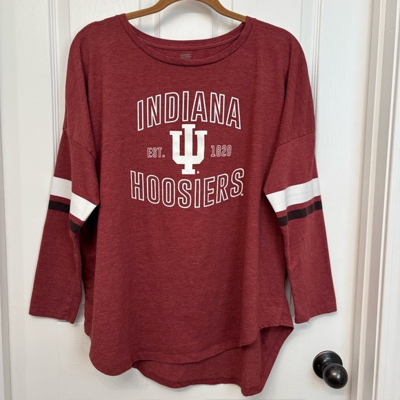 Crimson Indiana Hoosiers Long Sleeve Tee | National Collegian XL - Picture 1 of 7